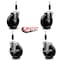 Service Caster 5'' Phenolic Wheel Swivel 7/8'' Expand Stem Caster Set 2 Brakes, 4PK SCC-EX20S514-PHS-2-TLB-2-78 - alternate 5